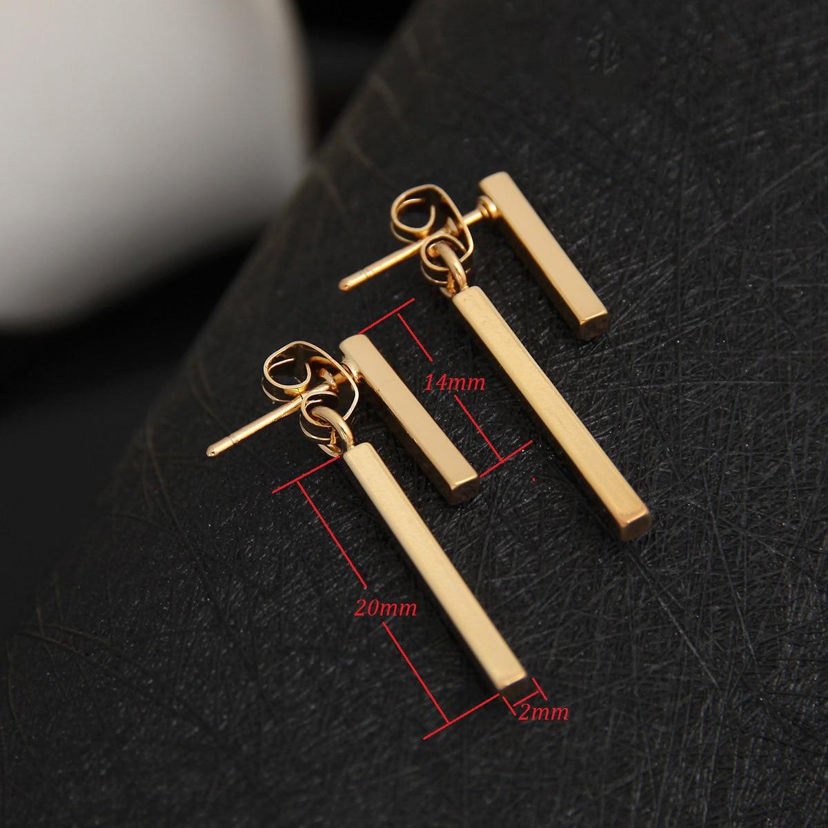 New Fashion Stainless Steel Simple T Bar Drop Earring for Women Geometric Ear Jacket Earrings Wedding Gifts золотой
New Fashion Stainless Steel Simple T Bar Drop Earring for Women Geometric Ear Jacket Earrings Wedding Gifts золотой