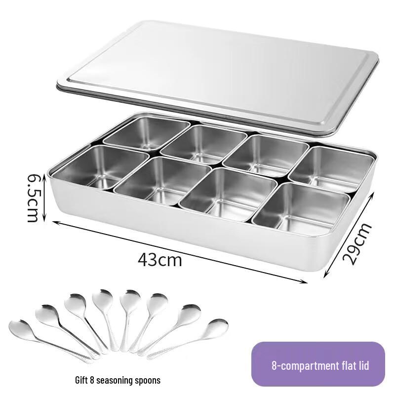 Molouna 304 Stainless Steel Condiment Box Set with Lid
Molouna 304 Stainless Steel Condiment Box Set with Lid