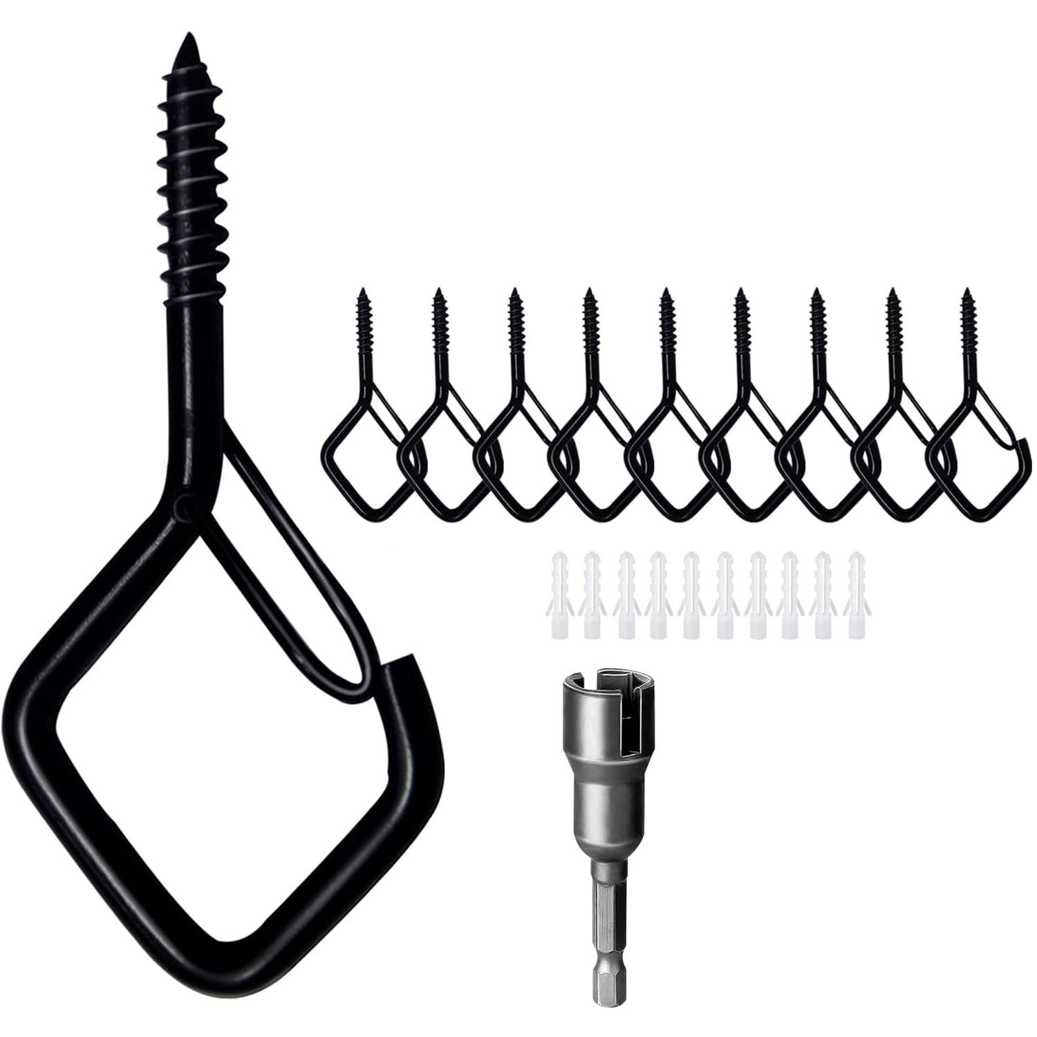 10/20/30/40 Square Hooks for String Lights, Ceiling Hooks for Hanging Plants, Spiral Hooks for Wind Chimes, Bird Feeder, Lanterns, Ch
10/20/30/40 Square Hooks for String Lights, Ceiling Hooks for Hanging Plants, Spiral Hooks for Wind Chimes, Bird Feeder, Lanterns, Ch