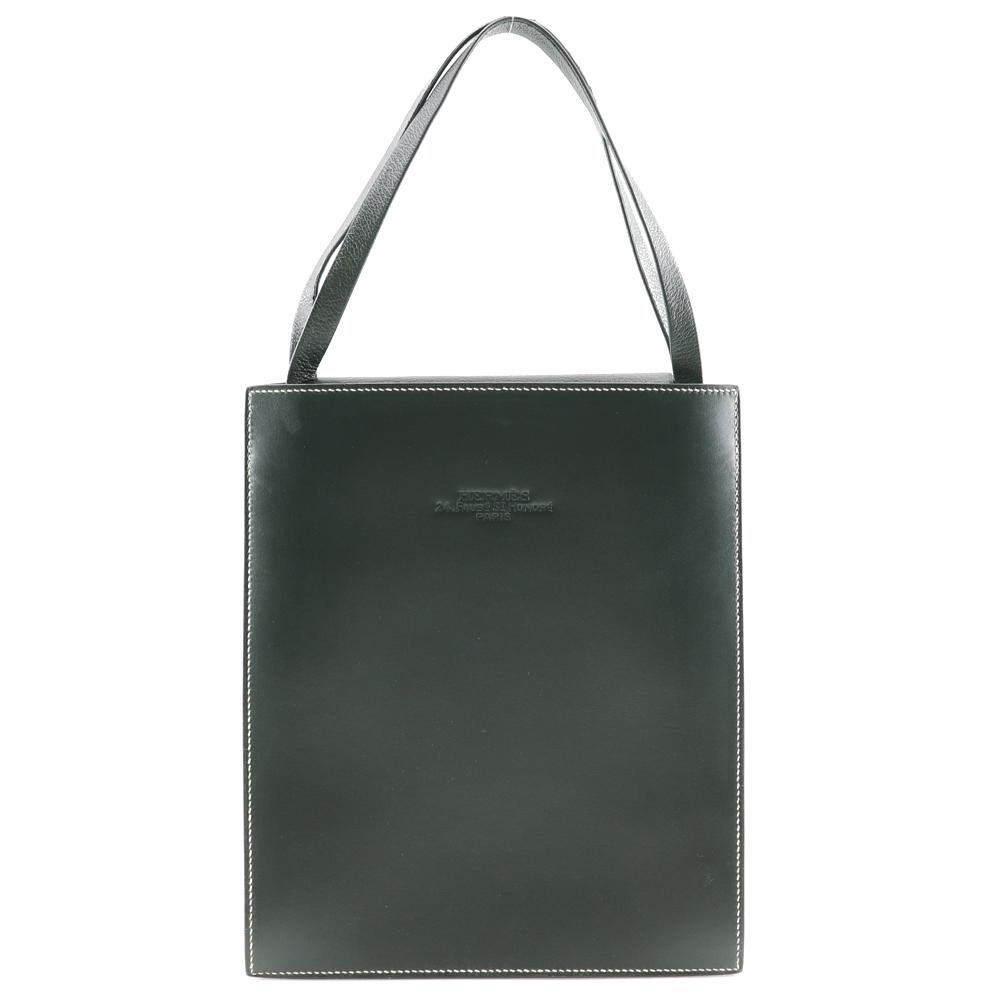 HERMES Lucy PM Handbag Dark green Box carf Women Used
HERMES Lucy PM Handbag Dark green Box carf Women Used
