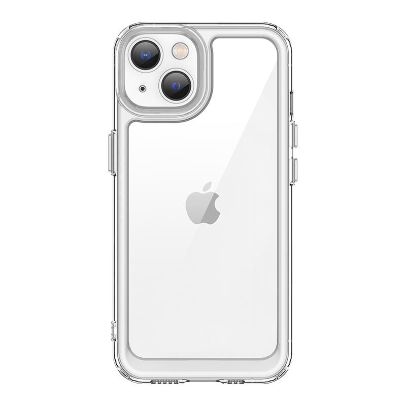 For iPhone 14 Plus 6.7 inch TPU+Acrylic Hybrid Phone Case Anti-drop Anti-fingerprint Back Cover Transparent
For iPhone 14 Plus 6.7 inch TPU+Acrylic Hybrid Phone Case Anti-drop Anti-fingerprint Back Cover Transparent