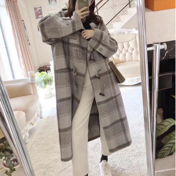 Двостороннє вовняне пальто в клітинку - Середньої довжини корейського стилю ретро препі оверсайз для осені/зими 2025. M
Двостороннє вовняне пальто в клітинку - Середньої довжини корейського стилю ретро препі оверсайз для осені/зими 2025. M