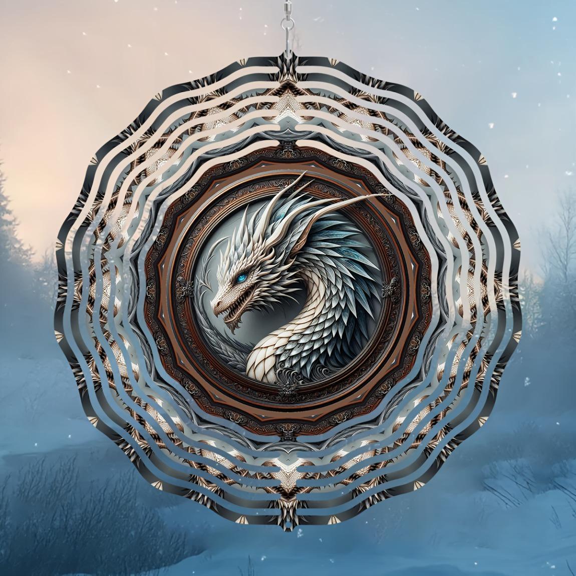 Ice Dragon Wind Spinner 3D Metal Art Decor with 360 Rotating Hook for Outdoor Indoor Garden Patio Yard Housewarming Gift Weather Resistant 01A
Ice Dragon Wind Spinner 3D Metal Art Decor with 360 Rotating Hook for Outdoor Indoor Garden Patio Yard Housewarming Gift Weather Resistant 01A
