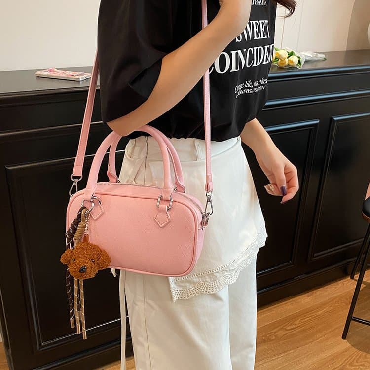 Mini Boston Bag Women s Shoulder Crossbody Bag add accessories рожевий
Mini Boston Bag Women s Shoulder Crossbody Bag add accessories рожевий