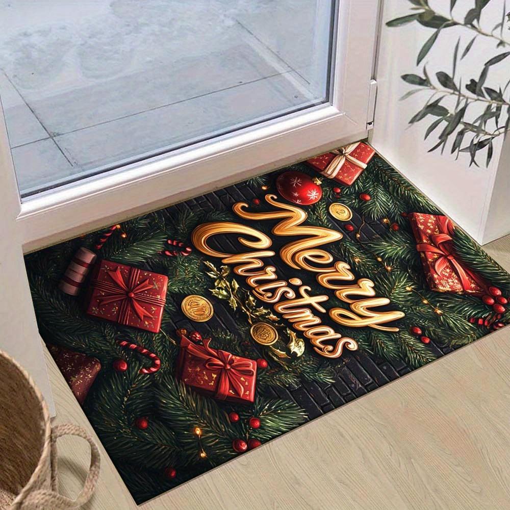 1pc Christmas Themed Rug, Merry Christmas Print, Bedside Carpet, Non slip Laundry Room Mat, Machine Washable Water Absorbing Entrance Door M 60cm by 90cm
1pc Christmas Themed Rug, Merry Christmas Print, Bedside Carpet, Non slip Laundry Room Mat, Machine Washable Water Absorbing Entrance Door M 60cm by 90cm