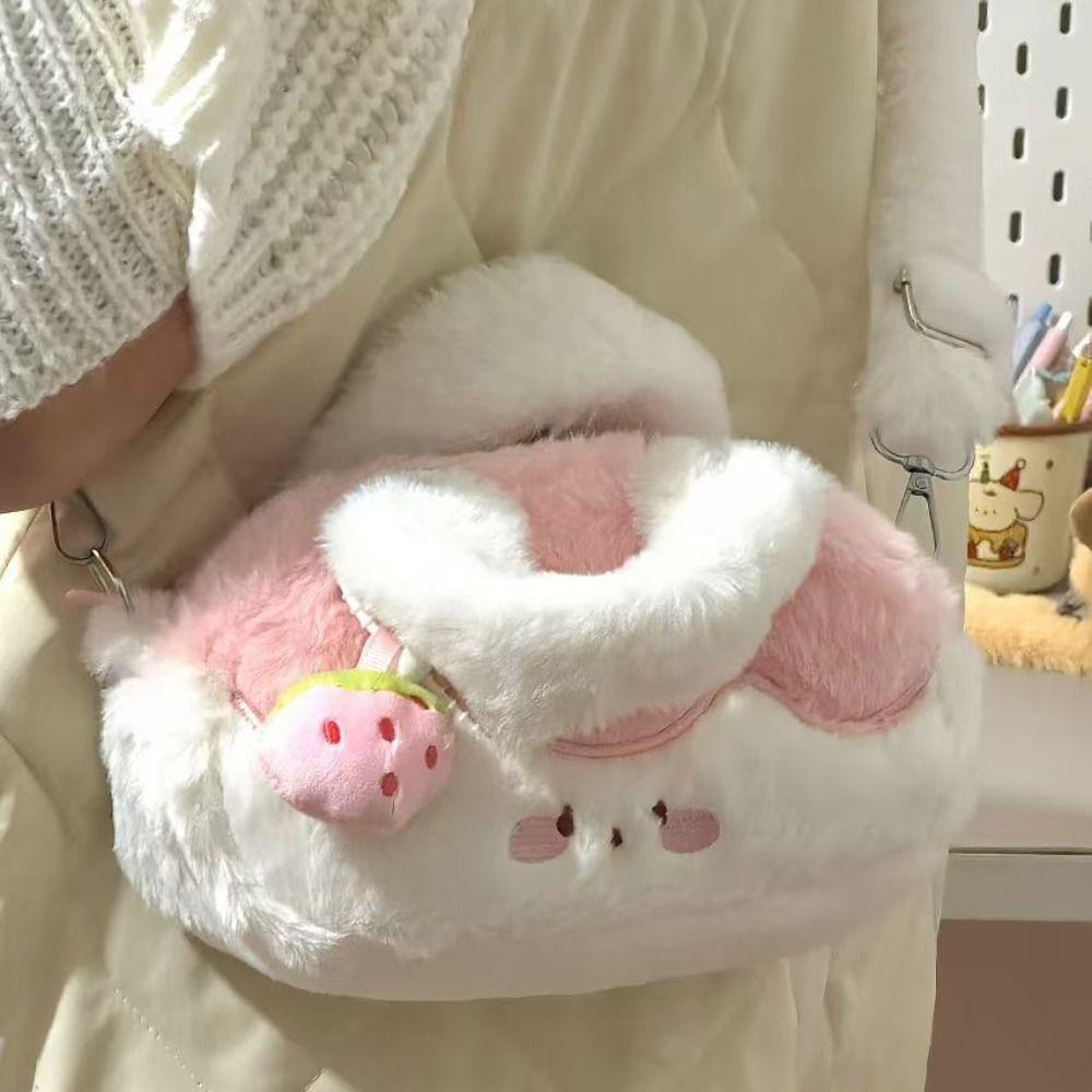 Plush Children Backpack with Plush Pendant Cartoon Shoulder Bag Pudding Crossbody Bag Students білий
Plush Children Backpack with Plush Pendant Cartoon Shoulder Bag Pudding Crossbody Bag Students білий