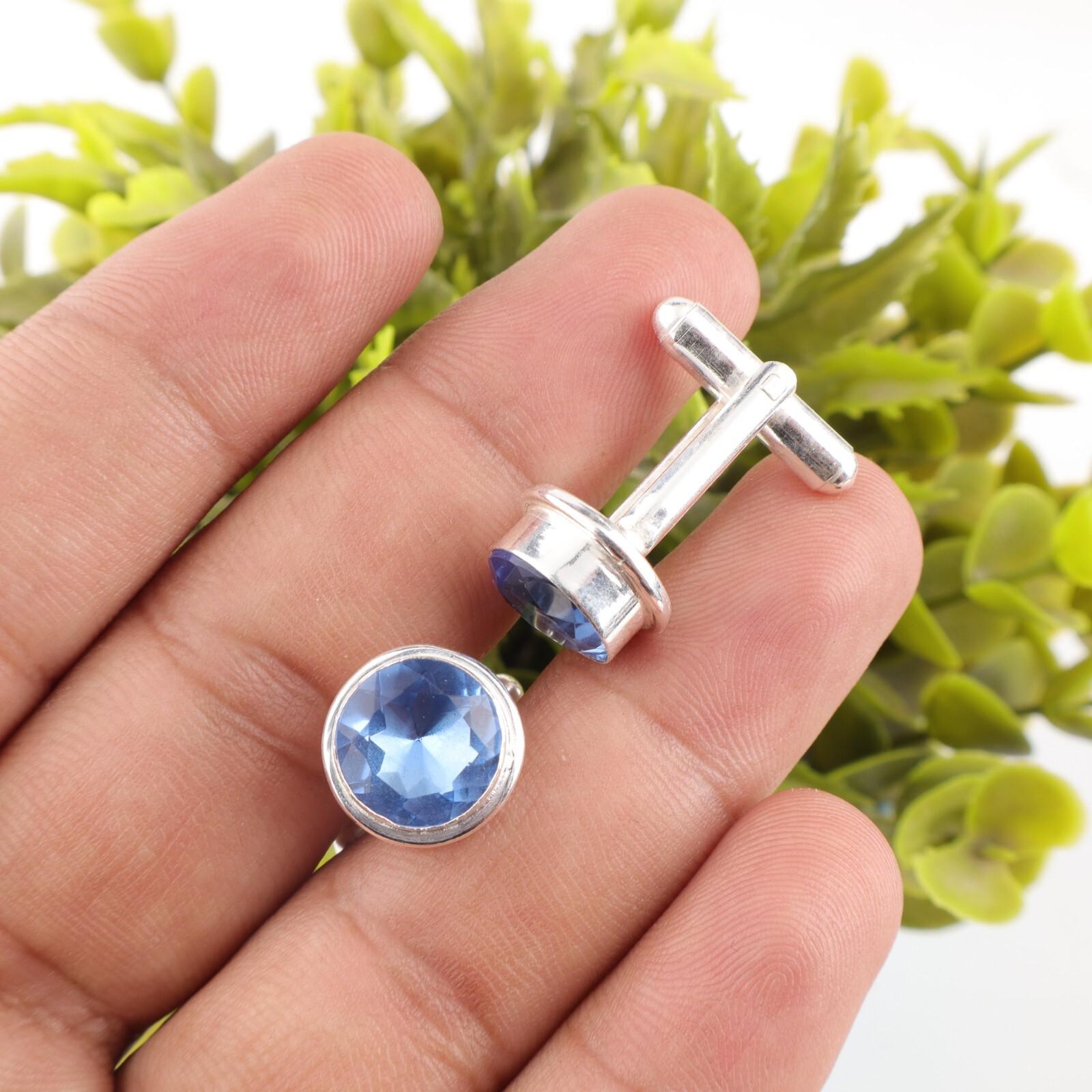 Tanzanite Gemstone 925 Sterling Silver Handmade Cufflinks 0.50 Gift For Father CL-4-12
Tanzanite Gemstone 925 Sterling Silver Handmade Cufflinks 0.50 Gift For Father CL-4-12