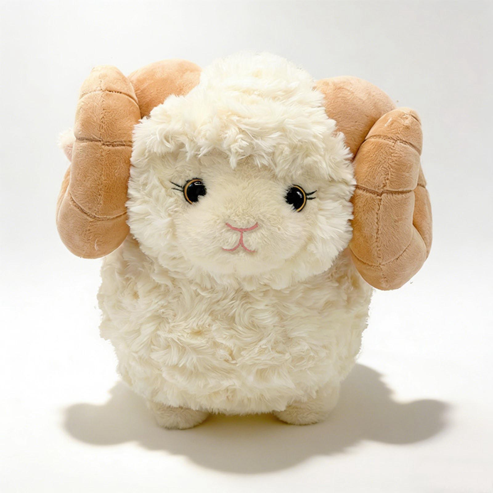 Plush Stuffed Sheep Toy Soft Plush Animal Doll with Curved Horns 30cm Size Suitable for Kids and Collectors One Size белый
Plush Stuffed Sheep Toy Soft Plush Animal Doll with Curved Horns 30cm Size Suitable for Kids and Collectors One Size белый
