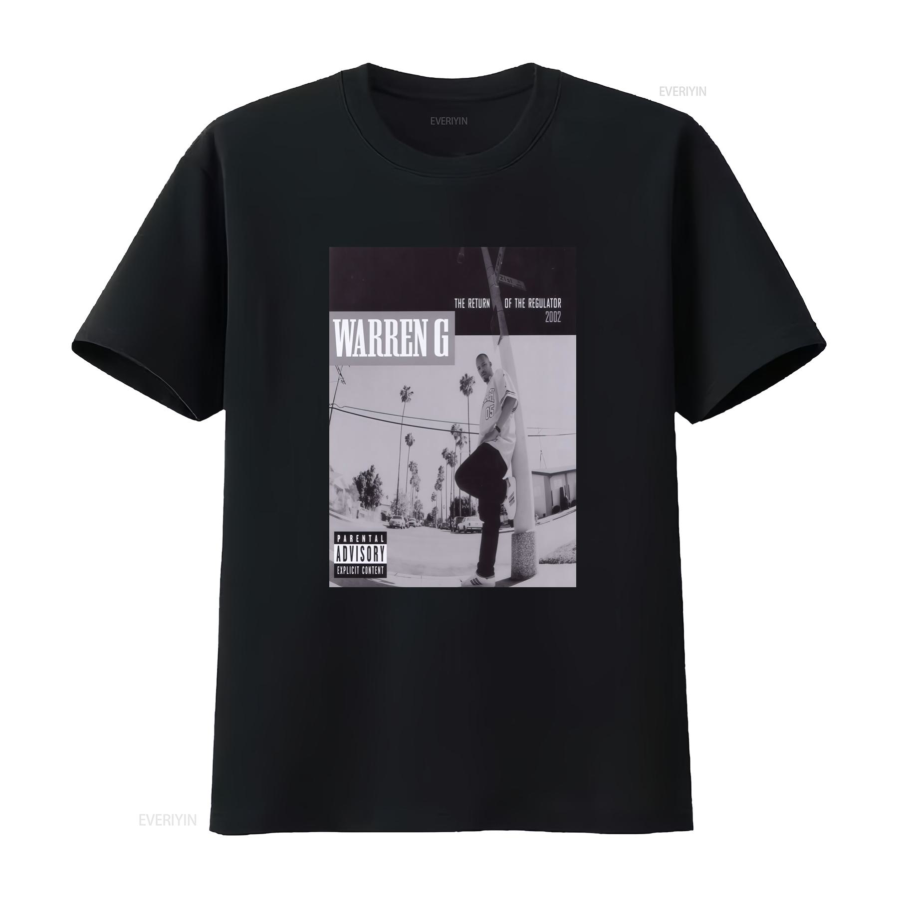 Warren G Return Of The Regulator Design T Shirt Sizes S 5XL Made In USA vintage Washed Unisex fashion graphic designer clothes 4XL
Warren G Return Of The Regulator Design T Shirt Sizes S 5XL Made In USA vintage Washed Unisex fashion graphic designer clothes 4XL