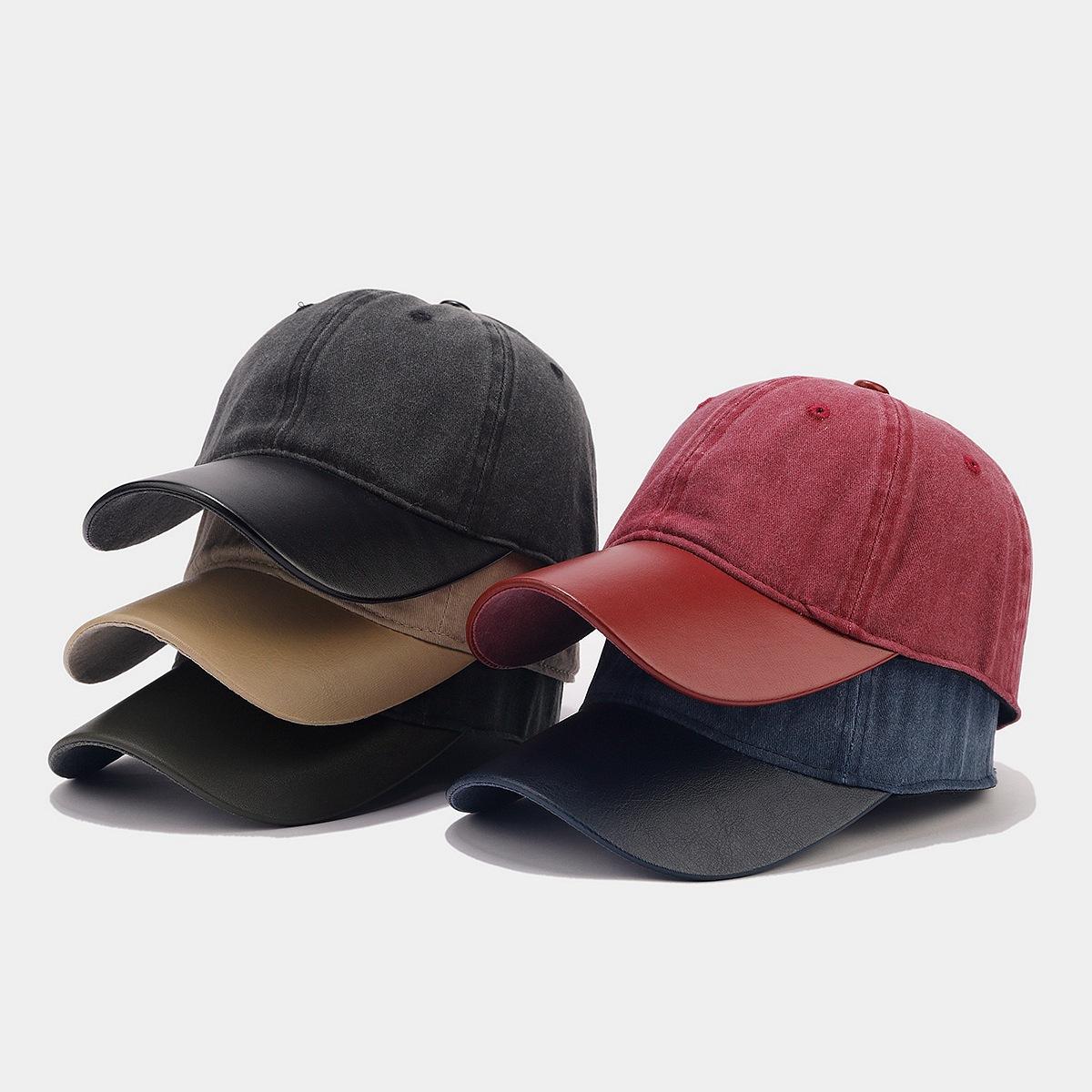 Retro Leather Hat Contrasting Color Soft Top Baseball Cap Showing Small European and American Fashionable Baseball Cap Covering Men and Women M(56-58cm)
Retro Leather Hat Contrasting Color Soft Top Baseball Cap Showing Small European and American Fashionable Baseball Cap Covering Men and Women M(56-58cm)