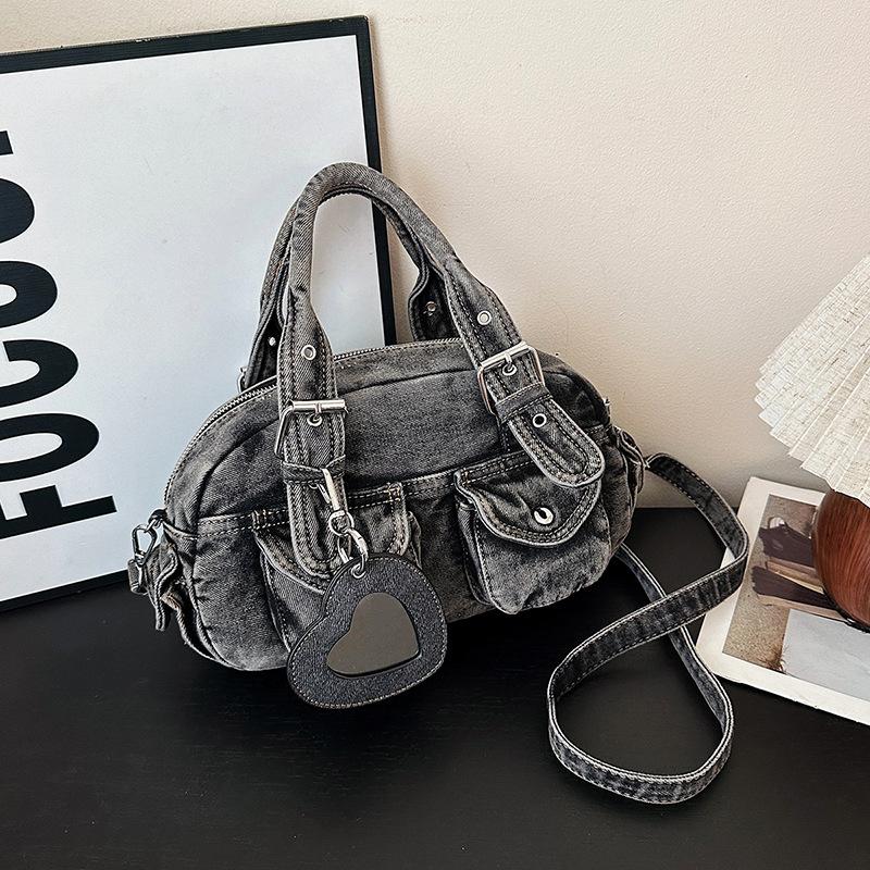 American Washed Denim Multi Pocket Single Shoulder Diagonal Cross Bag Design, Large Capacity Spicy Girl Casual Retro Niche Handbag
American Washed Denim Multi Pocket Single Shoulder Diagonal Cross Bag Design, Large Capacity Spicy Girl Casual Retro Niche Handbag