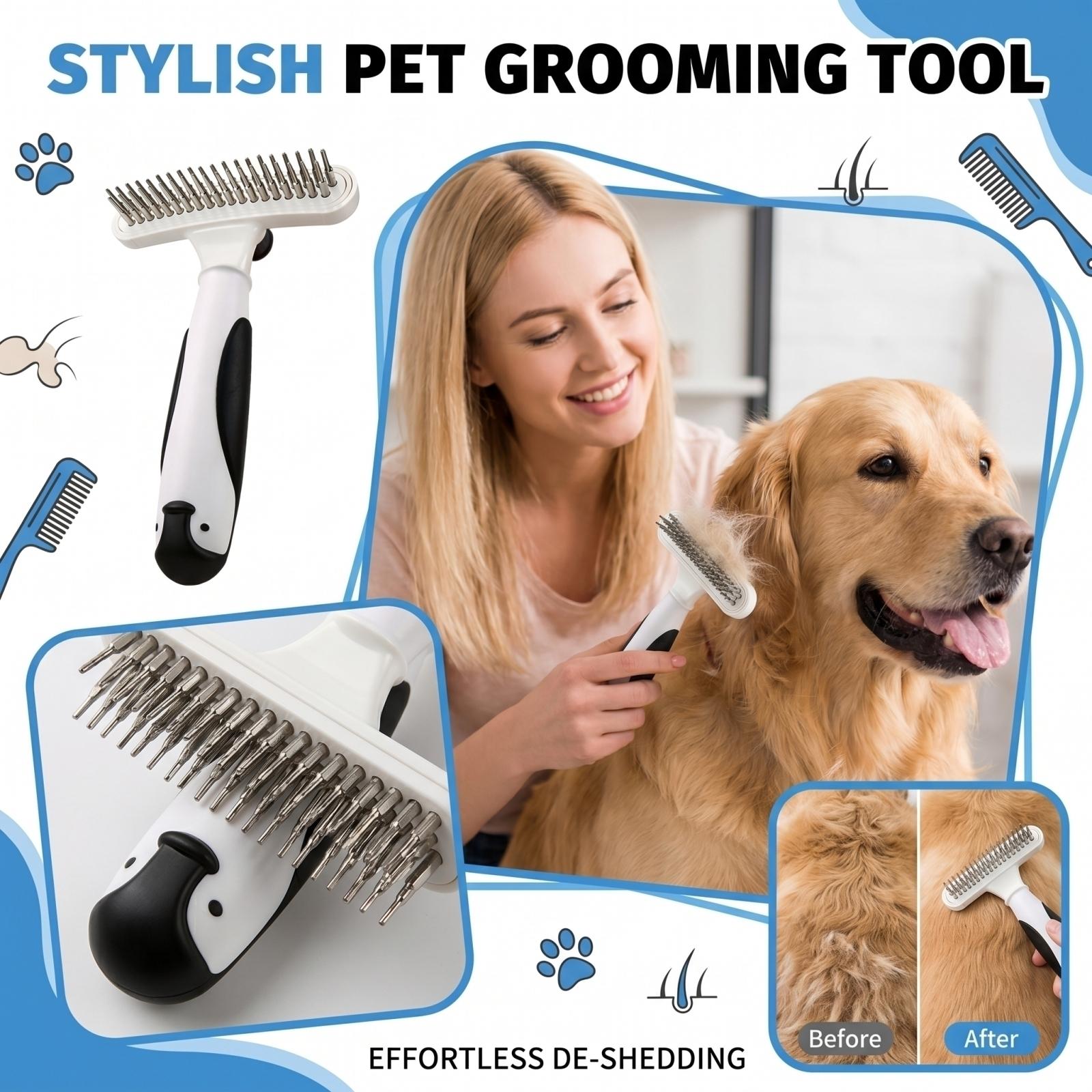 Pet Grooming Brush Stainless Steel Deshedding Comb for Removing Loose Hair and Dirt from Pets Fur Suitable for Dogs and Cats one size чёрный
Pet Grooming Brush Stainless Steel Deshedding Comb for Removing Loose Hair and Dirt from Pets Fur Suitable for Dogs and Cats one size чёрный