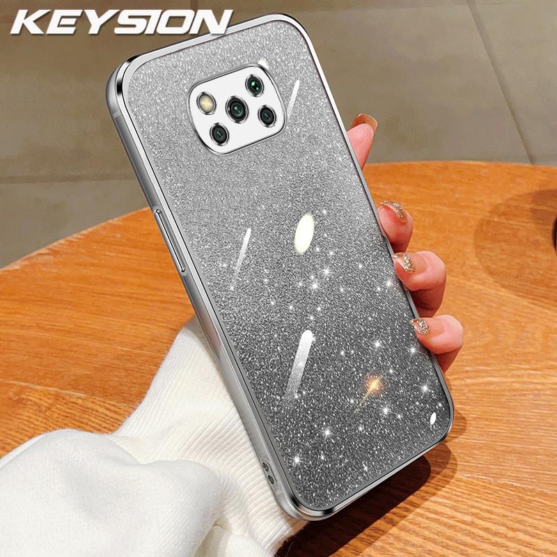 KEYSION Luxury Plating Glitter Phone Case for Xiaomi POCO X3 NFC Transparent Soft TPU Shockproof Back Cover for POCO X3 Pro for POCO X3 Pro срібний
KEYSION Luxury Plating Glitter Phone Case for Xiaomi POCO X3 NFC Transparent Soft TPU Shockproof Back Cover for POCO X3 Pro for POCO X3 Pro срібний