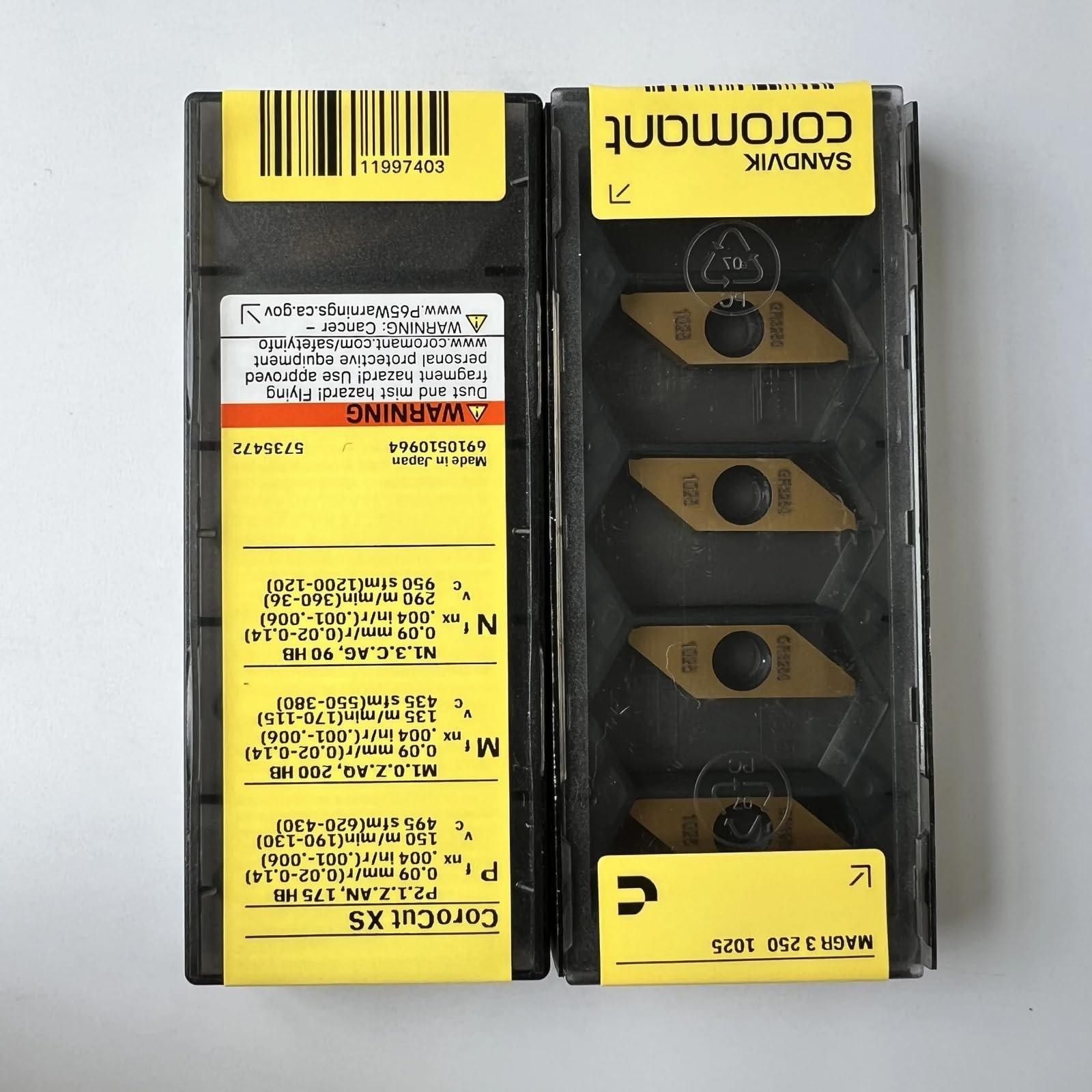 Original Sandvik / MAGR3250 1025 CNC lathe carbide blade tool 10 Pcs
Original Sandvik / MAGR3250 1025 CNC lathe carbide blade tool 10 Pcs