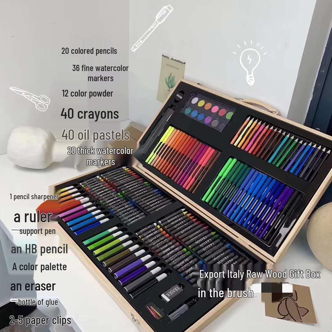 Набір дерев яних фарб для дітей Знову до школи , 180 предметів: Акварелі, Ручки, Крейди, Олійні Пастелі та Інше
Набір дерев яних фарб для дітей Знову до школи , 180 предметів: Акварелі, Ручки, Крейди, Олійні Пастелі та Інше