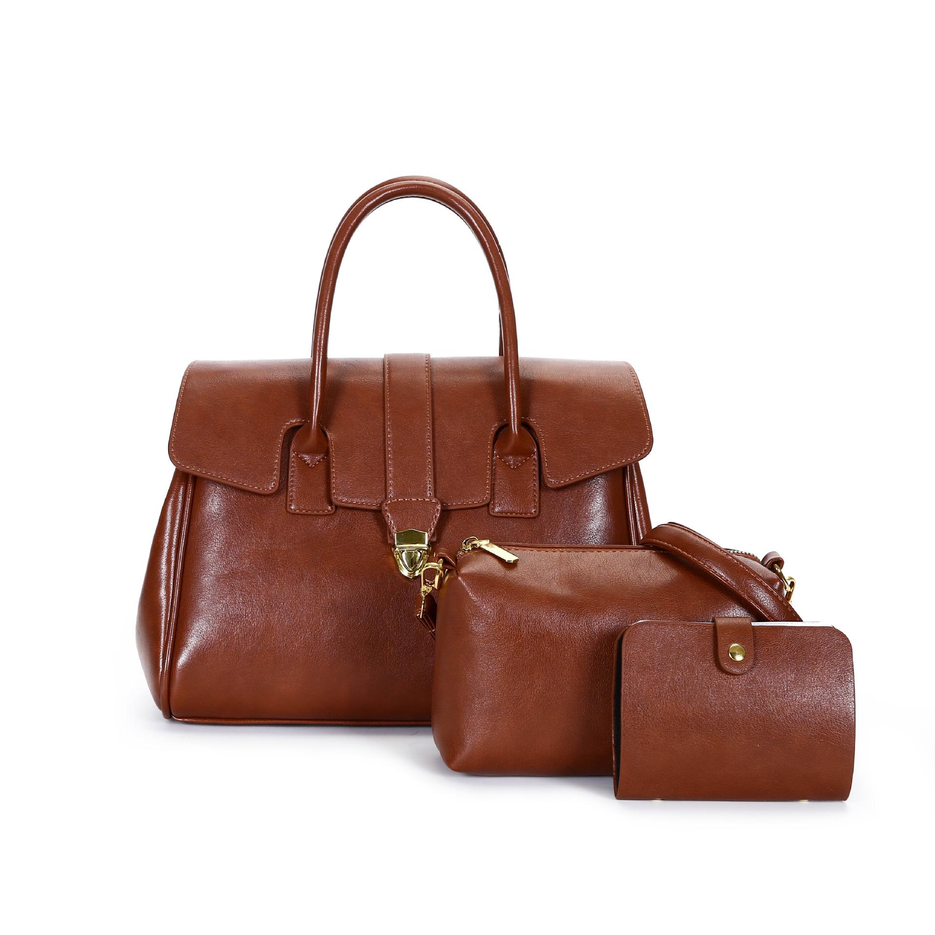 Women S Bag Fashion Trend Simple Women S Shoulder Portable Tote Bag Three-Piece Set светло-коричневого
Women S Bag Fashion Trend Simple Women S Shoulder Portable Tote Bag Three-Piece Set светло-коричневого