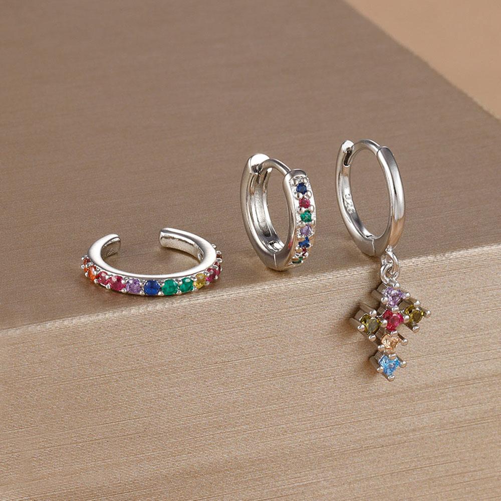 3PCS Zircon Cross Hoop Earrings Set For Women Girls Trendy Stainless Steel Cross Earring Wedding Aesthetic Jewelry aretes
3PCS Zircon Cross Hoop Earrings Set For Women Girls Trendy Stainless Steel Cross Earring Wedding Aesthetic Jewelry aretes
