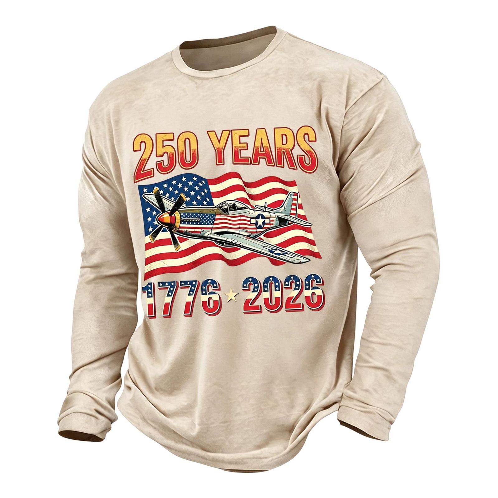 Men s Casual Long Sleeve T-Shirt 250 Years 1776-2026 Graphic Print Crew Neck Lightweight Soft Fabric Comfortable Fit S бежевий
Men s Casual Long Sleeve T-Shirt 250 Years 1776-2026 Graphic Print Crew Neck Lightweight Soft Fabric Comfortable Fit S бежевий