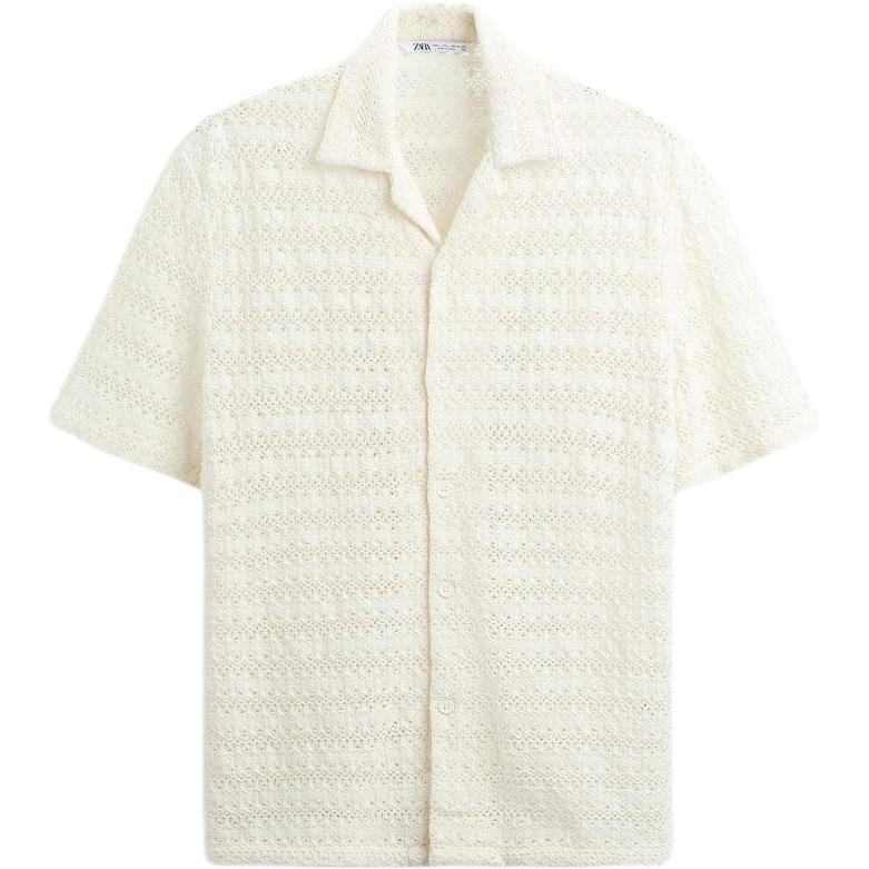 Zara Solid Color Loose Crochet Hollow Texture Casual Short Sleeve Shirt Men shirts Off-White 0881430-251 S
Zara Solid Color Loose Crochet Hollow Texture Casual Short Sleeve Shirt Men shirts Off-White 0881430-251 S
