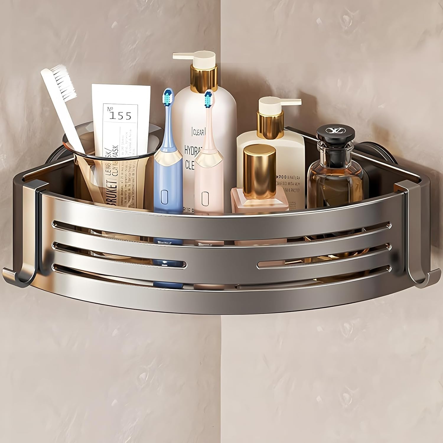 No Drill Suction Corner Basket, Bathroom Wall Mount Organizer, Instant Stick & Use, for Shower Toilet United States
No Drill Suction Corner Basket, Bathroom Wall Mount Organizer, Instant Stick & Use, for Shower Toilet United States