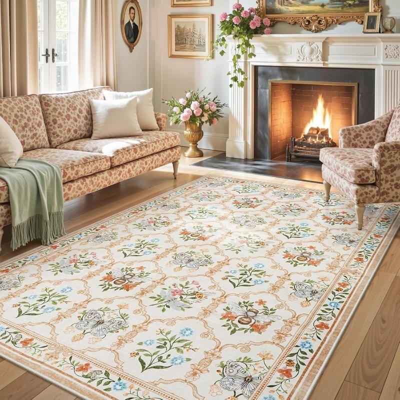 Luxury Floral Living Room Carpet Home Decoration Sofa Coffee Table Non-Slip Floor Mat Soft Machine Washable Bedroom Beside Rug 50X80cm
Luxury Floral Living Room Carpet Home Decoration Sofa Coffee Table Non-Slip Floor Mat Soft Machine Washable Bedroom Beside Rug 50X80cm