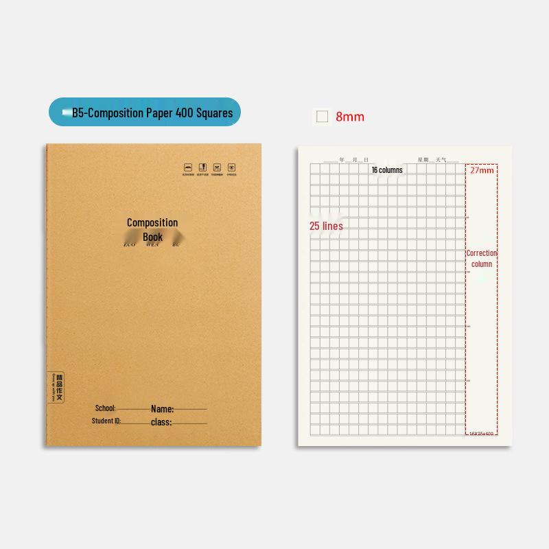 Великий зошит у сітку піньїнь B5 для практики математики китайською та англійською мовами
Великий зошит у сітку піньїнь B5 для практики математики китайською та англійською мовами