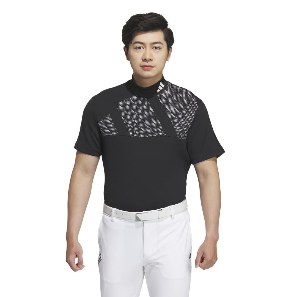Adidas Golf Black Mock Neck Short Sleeve Golf Polo Shirt with BOS Motif Men s
Adidas Golf Black Mock Neck Short Sleeve Golf Polo Shirt with BOS Motif Men s