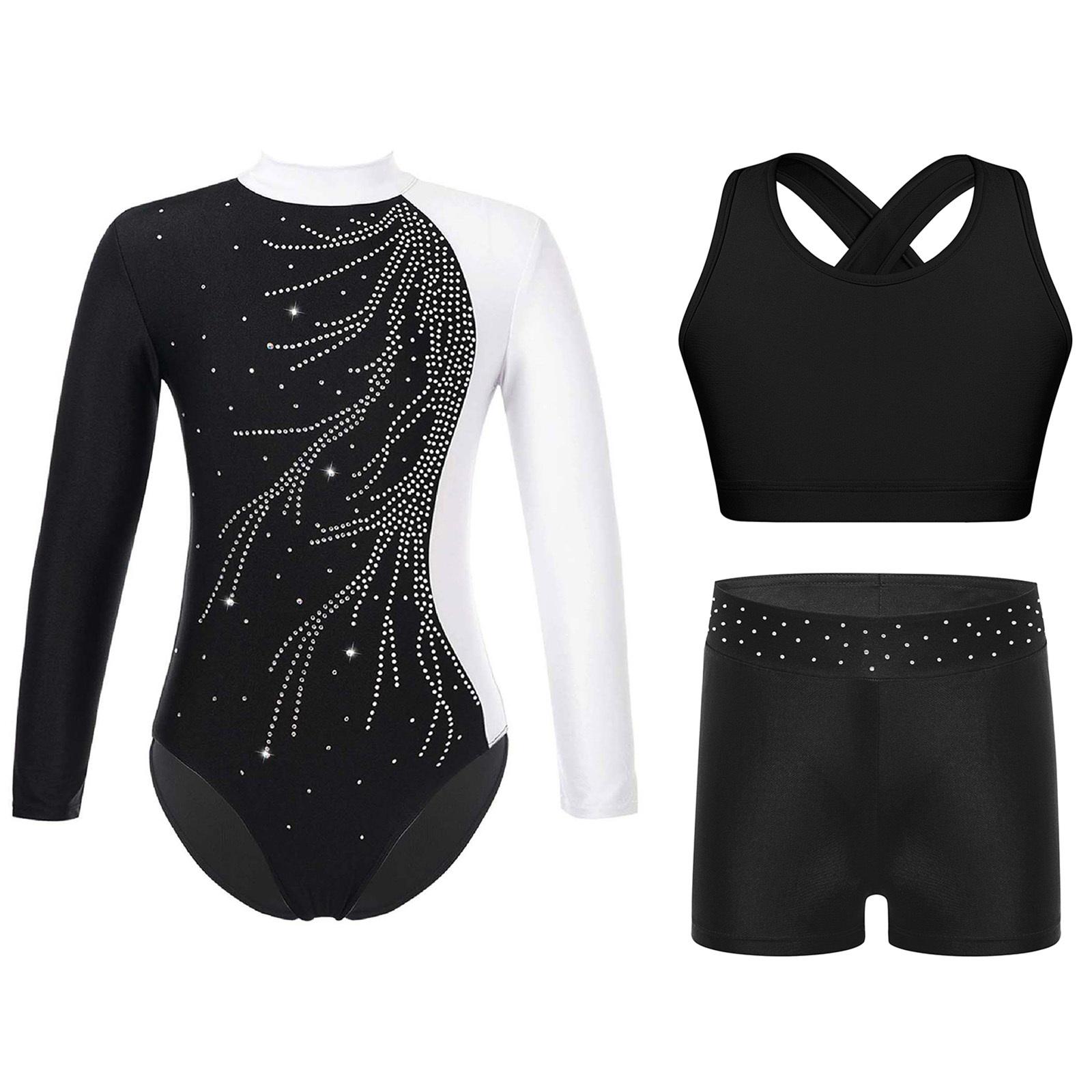 Набір для гімнастики та танців для дівчат: з високим коміром, довгими рукавами, вирізом на спині, кольоровий купальник-боді, жилет з перехрещеною спиною, шорти білий
Набір для гімнастики та танців для дівчат: з високим коміром, довгими рукавами, вирізом на спині, кольоровий купальник-боді, жилет з перехрещеною спиною, шорти білий