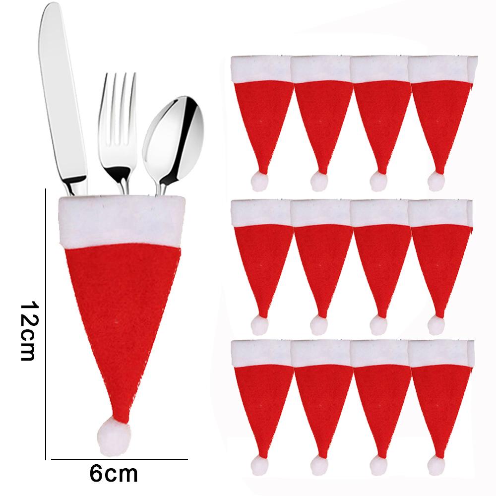 50/1Pcs Mini Santa Hats Wine Bottles Cover Cup Lollipop Hat Fork Knife Cutlery Bag For Xmas New Year Party Dinner Table Decors 1PC
50/1Pcs Mini Santa Hats Wine Bottles Cover Cup Lollipop Hat Fork Knife Cutlery Bag For Xmas New Year Party Dinner Table Decors 1PC