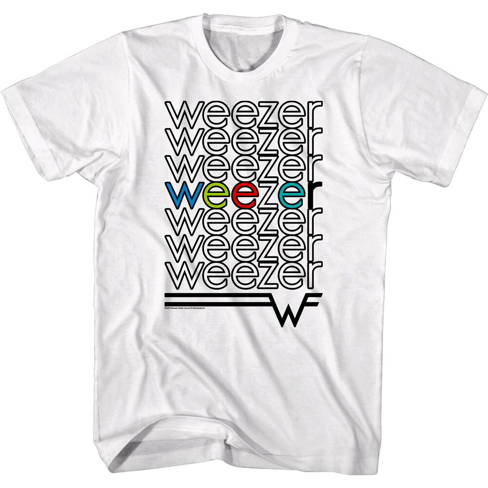 Weezer Rainbow Repeat Logo Men s T Shirt Colors Albums Rock Band Concert Tour 4XL
Weezer Rainbow Repeat Logo Men s T Shirt Colors Albums Rock Band Concert Tour 4XL
