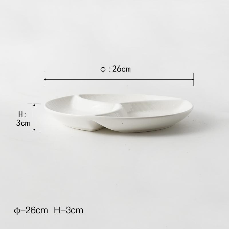Pure White Ceramic Three Grid Plate Restaurant Dessert Plate Snack Plate Sushi Plates Molecular Cuisine Specialty Tableware
Pure White Ceramic Three Grid Plate Restaurant Dessert Plate Snack Plate Sushi Plates Molecular Cuisine Specialty Tableware