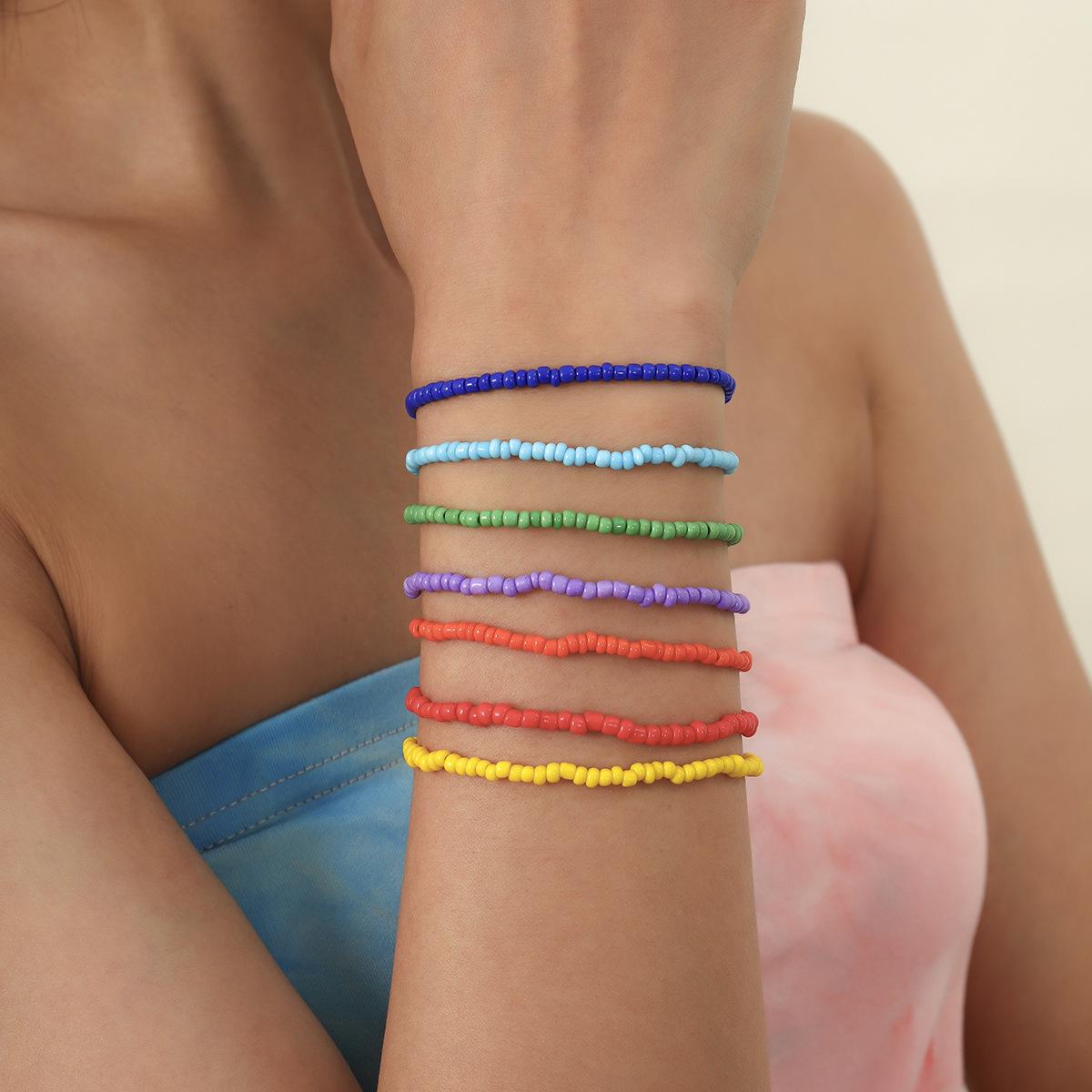 Creative rainbow-colored woven rice bead necklace set, pastoral temperament stacked with round bead necklaces, jewelry
Creative rainbow-colored woven rice bead necklace set, pastoral temperament stacked with round bead necklaces, jewelry