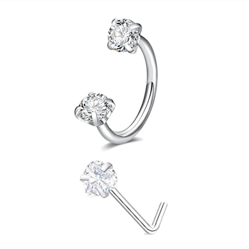 6/2pcs Horseshoe Nose Rings With L-Shape Nose Stud, Stainless Steel Rianbow CZ Nose Ring,, Lip Eyebrow Helix Ear Piercing Heart&Nose Rings & Studs&Face
6/2pcs Horseshoe Nose Rings With L-Shape Nose Stud, Stainless Steel Rianbow CZ Nose Ring,, Lip Eyebrow Helix Ear Piercing Heart&Nose Rings & Studs&Face