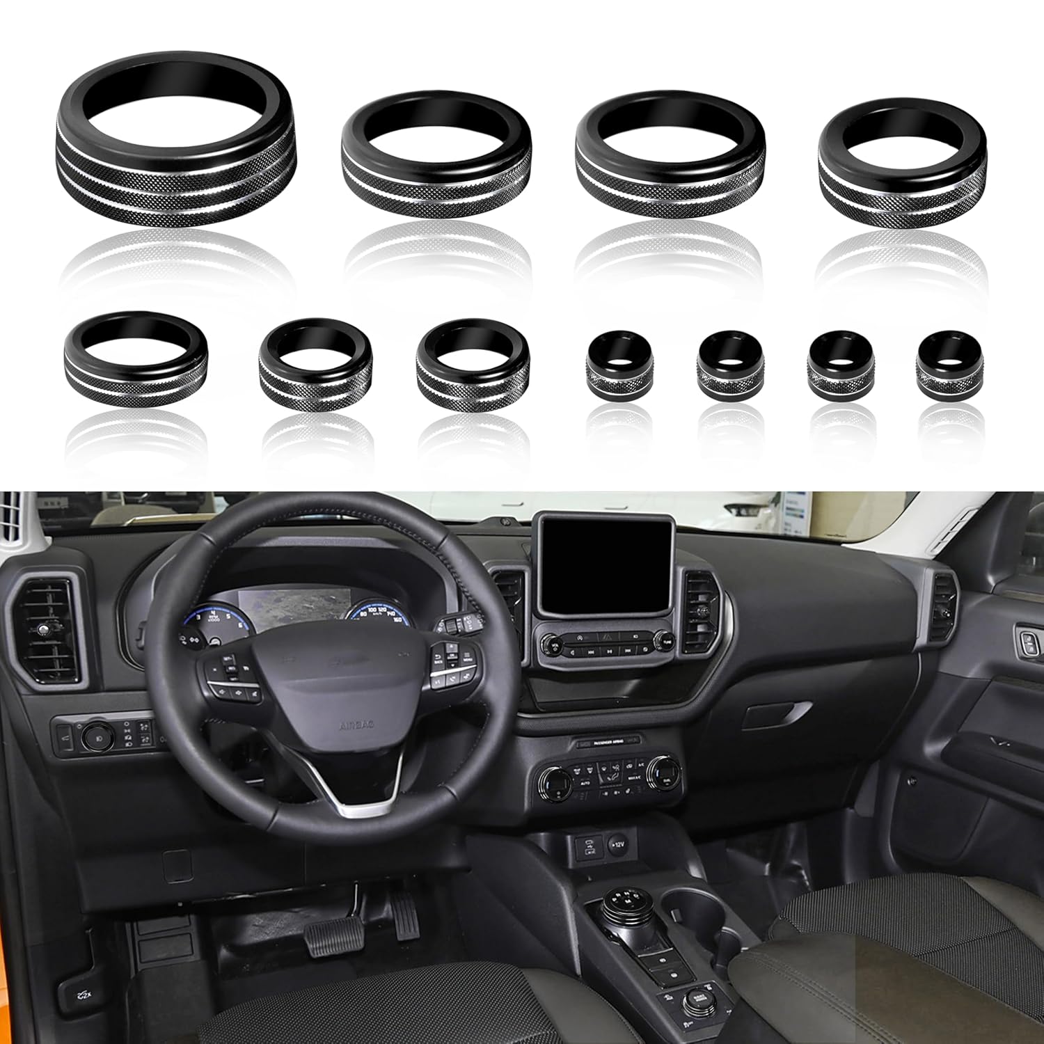 для аксессуаров Ford Bronco Sport 2021 2022 2023 2024 (Нет для Bronco) Накладки на ручки из алюминиевого сплава - AC, Вентиляционное отверстие, Регулировка громкости фар, Ручка 4WD 2021-2024 чёрный
для аксессуаров Ford Bronco Sport 2021 2022 2023 2024 (Нет для Bronco) Накладки на ручки из алюминиевого сплава - AC, Вентиляционное отверстие, Регулировка громкости фар, Ручка 4WD 2021-2024 чёрный