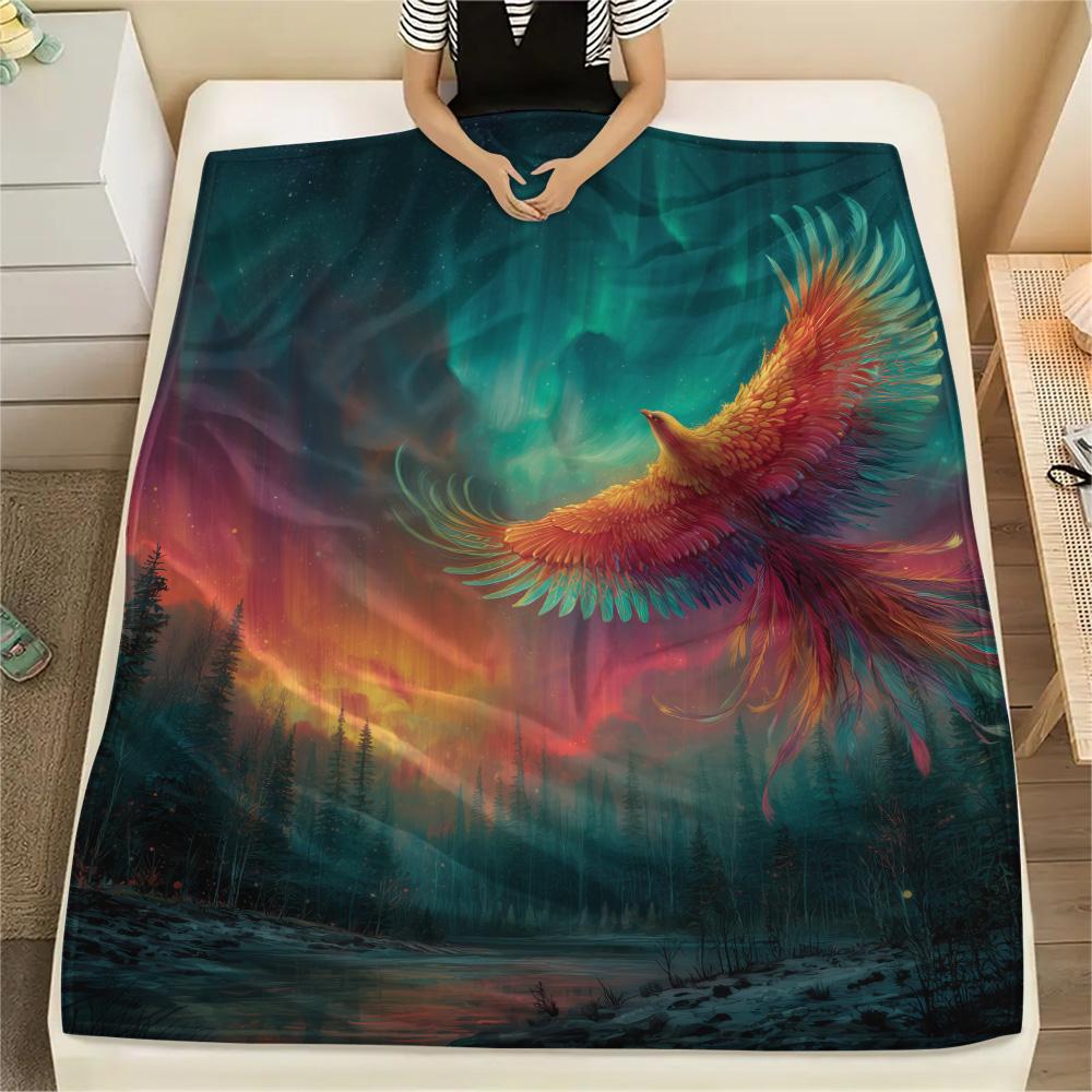 Aurora Phoenix Print Flannel Blanket, High quality Comfortable for All Seasons, Home Decor, Warmth and Comfort 80cm x 120cm
Aurora Phoenix Print Flannel Blanket, High quality Comfortable for All Seasons, Home Decor, Warmth and Comfort 80cm x 120cm
