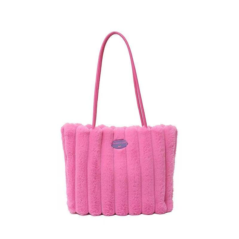 Stylish Plush Tote Bag with High Capacity - Ins Style Shoulder and Commuter Handbag яскраво-рожевий колір
Stylish Plush Tote Bag with High Capacity - Ins Style Shoulder and Commuter Handbag яскраво-рожевий колір