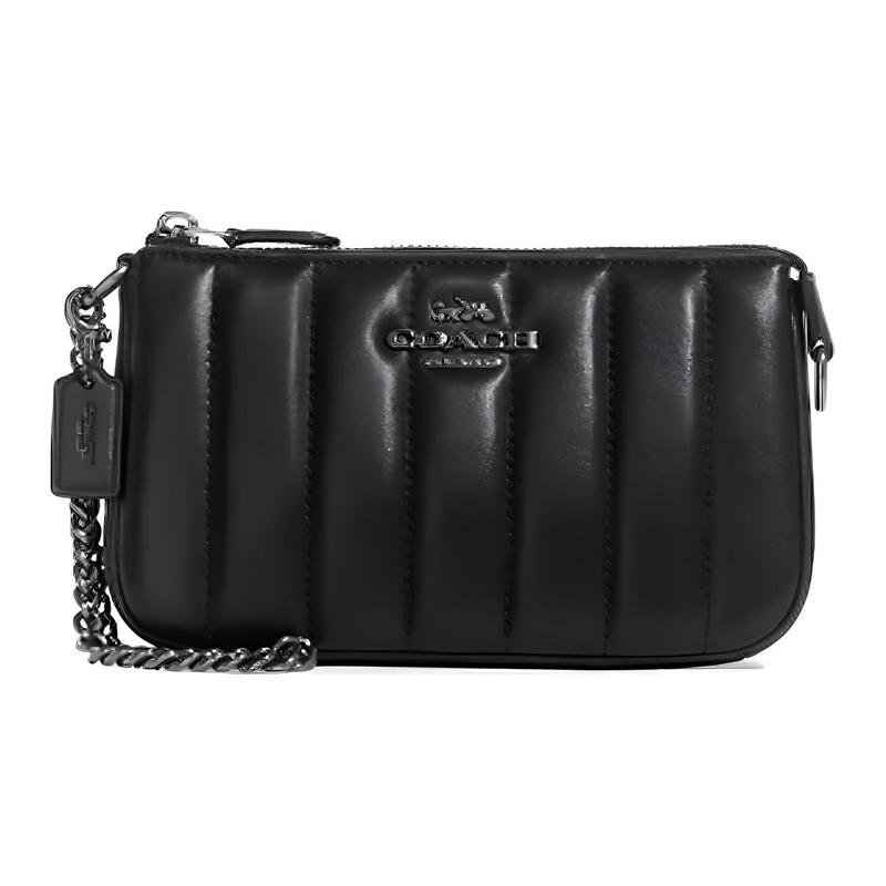COACH Nolita nappa leather and smooth leather quilted zipper closure leather mahjong bag underarm bag clutch small women s black чорний
COACH Nolita nappa leather and smooth leather quilted zipper closure leather mahjong bag underarm bag clutch small women s black чорний