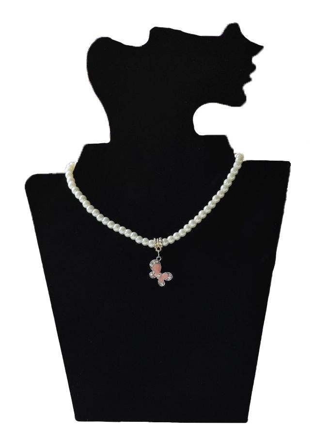 Ніжний перловий чокер з емальованою підвіскою-метеликом one size білий
Ніжний перловий чокер з емальованою підвіскою-метеликом one size білий