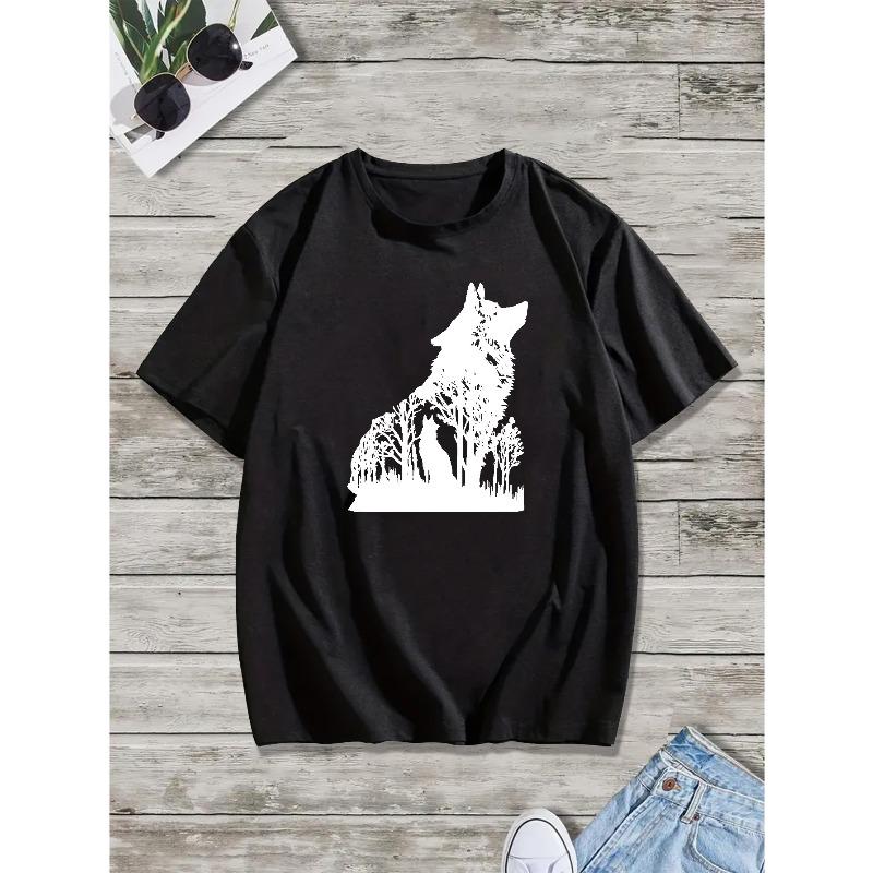 European Size Men s Wolf Graphic Tee - Casual Short Sleeve T-Shirt, Breathable cotton, Machine Washable - Perfect for Summer & Outdoor Activities 4XL чорний
European Size Men s Wolf Graphic Tee - Casual Short Sleeve T-Shirt, Breathable cotton, Machine Washable - Perfect for Summer & Outdoor Activities 4XL чорний