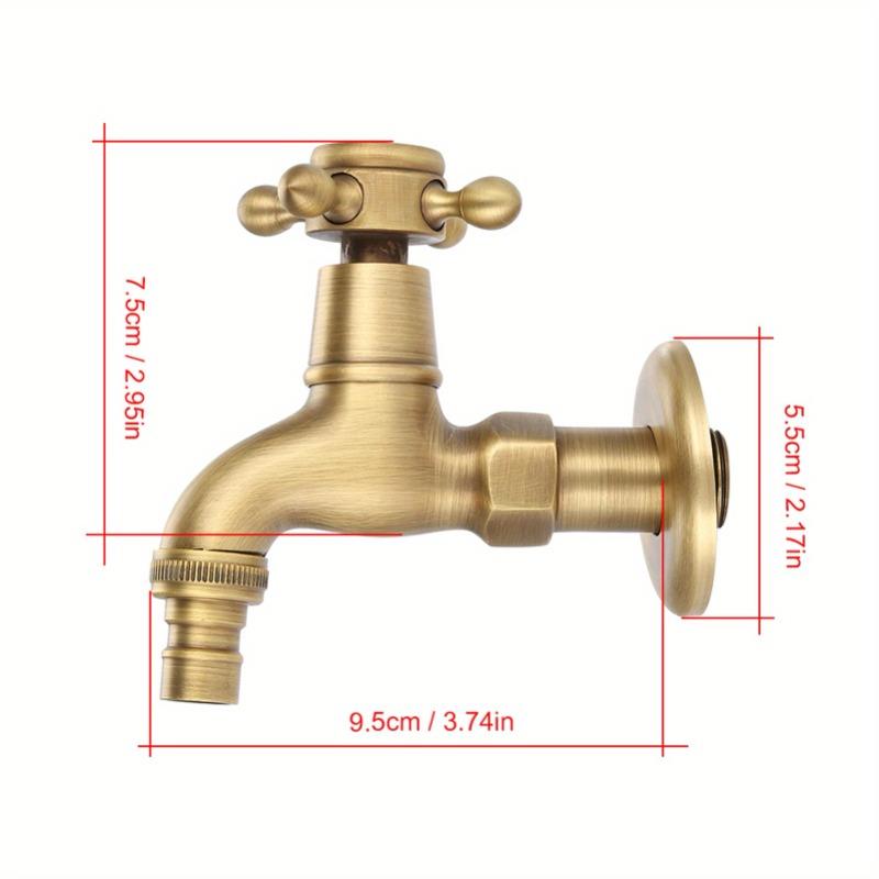 1 PC Vintage Solid Brass Single Handle Faucet for Washing Machine Wall Mounted Water Tap Yellow
1 PC Vintage Solid Brass Single Handle Faucet for Washing Machine Wall Mounted Water Tap Yellow