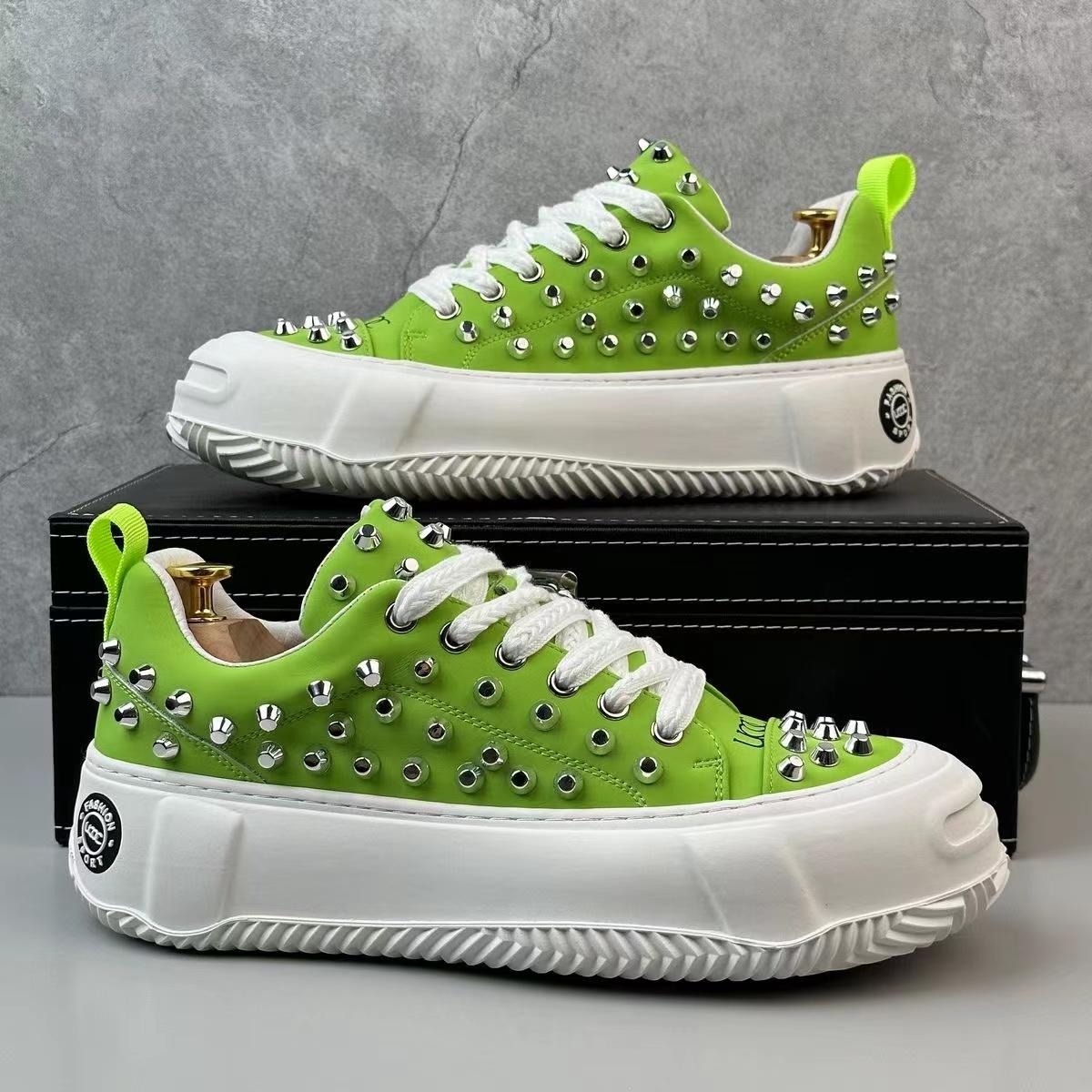 Fashion Rivets Patchwork Designer Sneakers for Men Casual Green Luxury Shoes Hip Hop Skateboard Shoes Zapatillas Hombre 43 зелёный
Fashion Rivets Patchwork Designer Sneakers for Men Casual Green Luxury Shoes Hip Hop Skateboard Shoes Zapatillas Hombre 43 зелёный