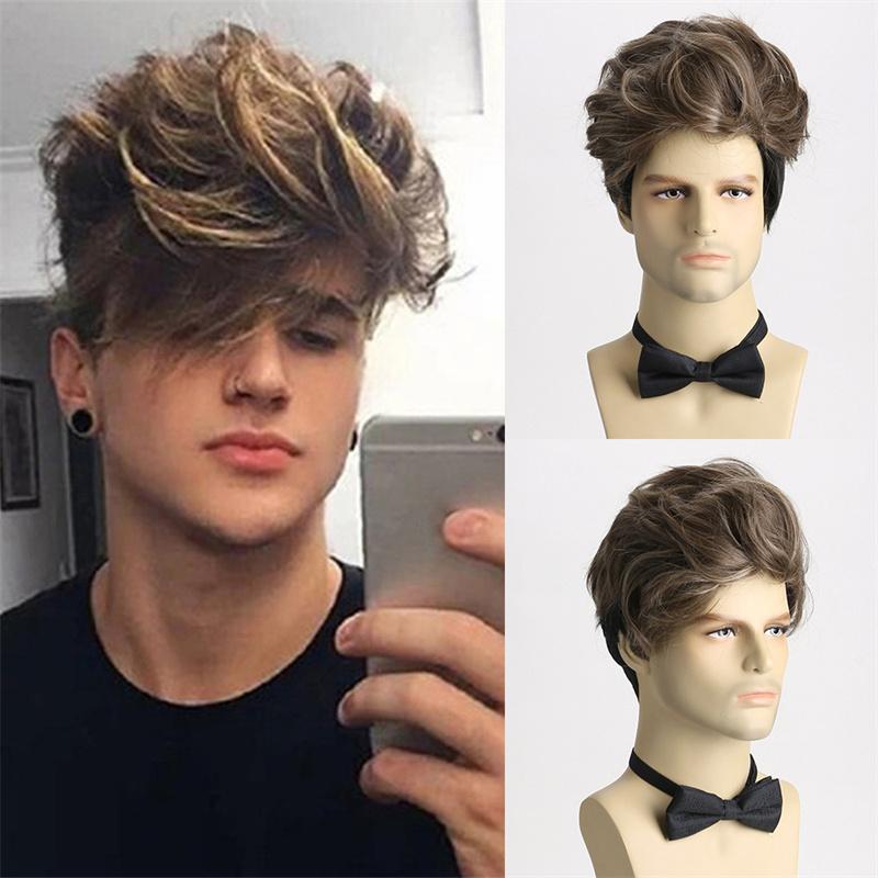 Synthetic Mens Curly Mix Blonde Wigs with Bangs Short Wig for Men Natural Fluffy Fake Hair Replacement Wig Daily Heat Resistant
Synthetic Mens Curly Mix Blonde Wigs with Bangs Short Wig for Men Natural Fluffy Fake Hair Replacement Wig Daily Heat Resistant