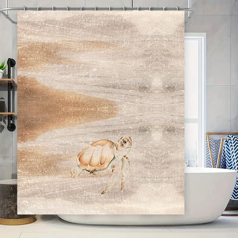 Rustic Bathroom Decor Shower Curtain Featuring A Shell Turtle In Soft Earth Tones Modern Stylish Home Accent For Any Space W60H190(CM)-1 Pcs
Rustic Bathroom Decor Shower Curtain Featuring A Shell Turtle In Soft Earth Tones Modern Stylish Home Accent For Any Space W60H190(CM)-1 Pcs