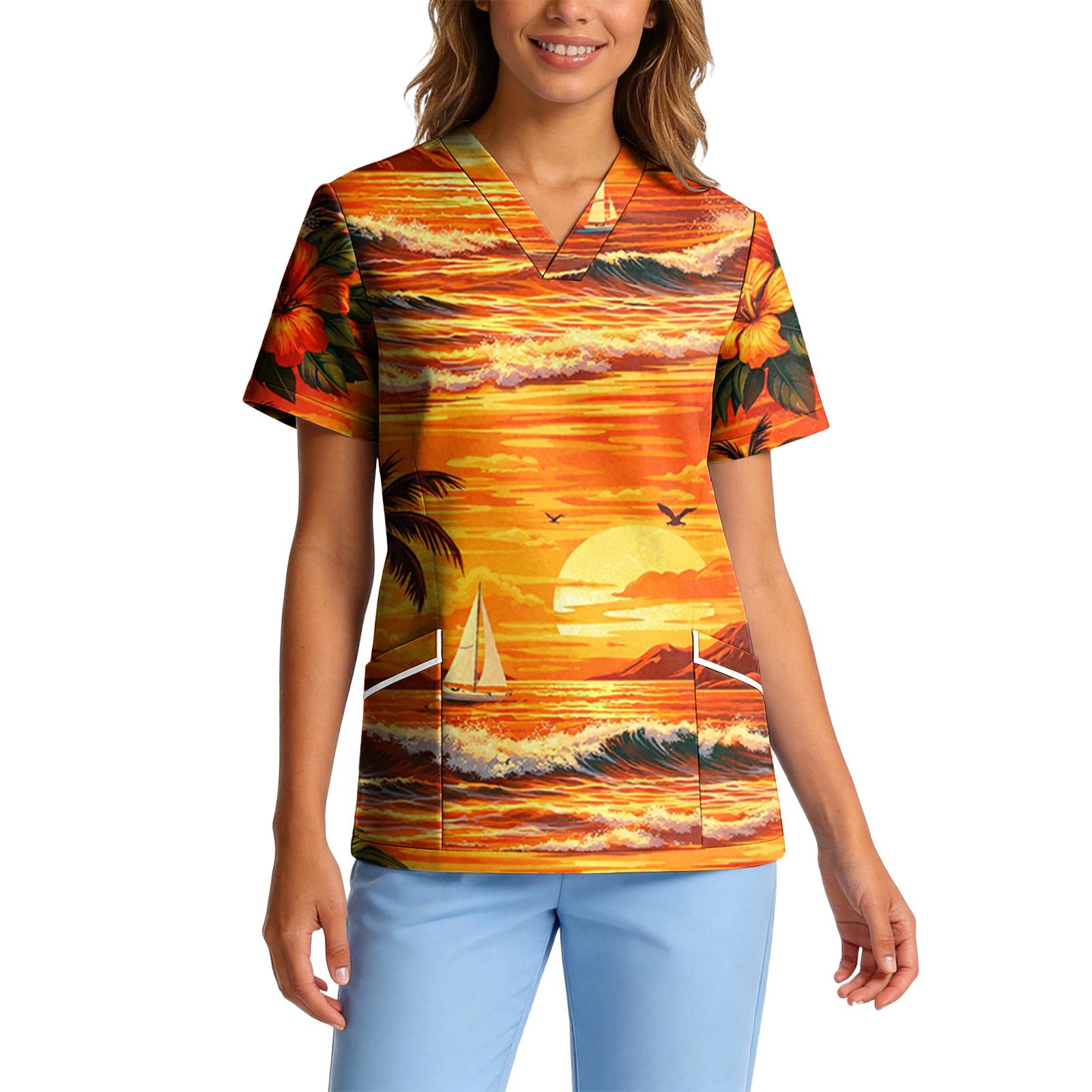 Women s Stretch Quick-Dry V-Neck Short Sleeve Workwear Top with Hawaiian Print & Pockets XL жовтий
Women s Stretch Quick-Dry V-Neck Short Sleeve Workwear Top with Hawaiian Print & Pockets XL жовтий