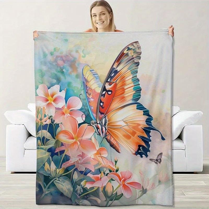 Vibrant Butterfly and Flower Design Flannel printed blanket suitable for all seasons suitable for living room office sofa travel 75x90cm28x39in
Vibrant Butterfly and Flower Design Flannel printed blanket suitable for all seasons suitable for living room office sofa travel 75x90cm28x39in