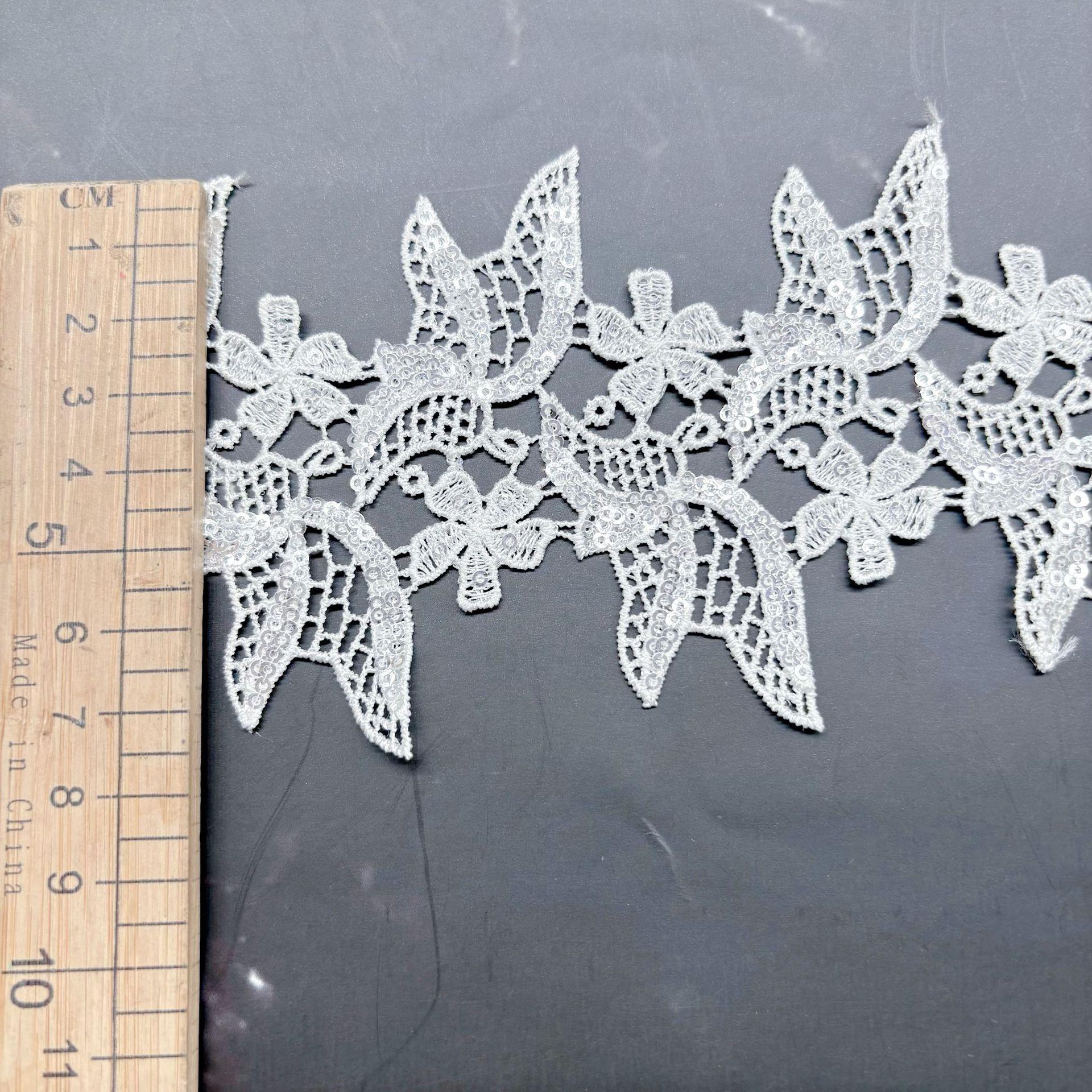 Polyester Embroidered Lace Beads Lace Clothing Accessories Home Throw Pillow Underwear Webbing Bilateral Lace Accessories Hollow native white/width 8CM
Polyester Embroidered Lace Beads Lace Clothing Accessories Home Throw Pillow Underwear Webbing Bilateral Lace Accessories Hollow native white/width 8CM