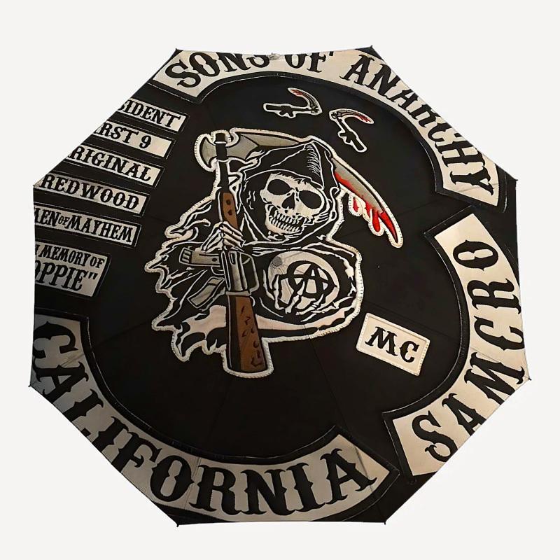 1pc Sons of Anarchy MCOpen/Close Umbrella-Windproof, Compact Travel Umbrella, Sturdy 8-Rib Shaft, Outdoor Accessory1143
1pc Sons of Anarchy MCOpen/Close Umbrella-Windproof, Compact Travel Umbrella, Sturdy 8-Rib Shaft, Outdoor Accessory1143