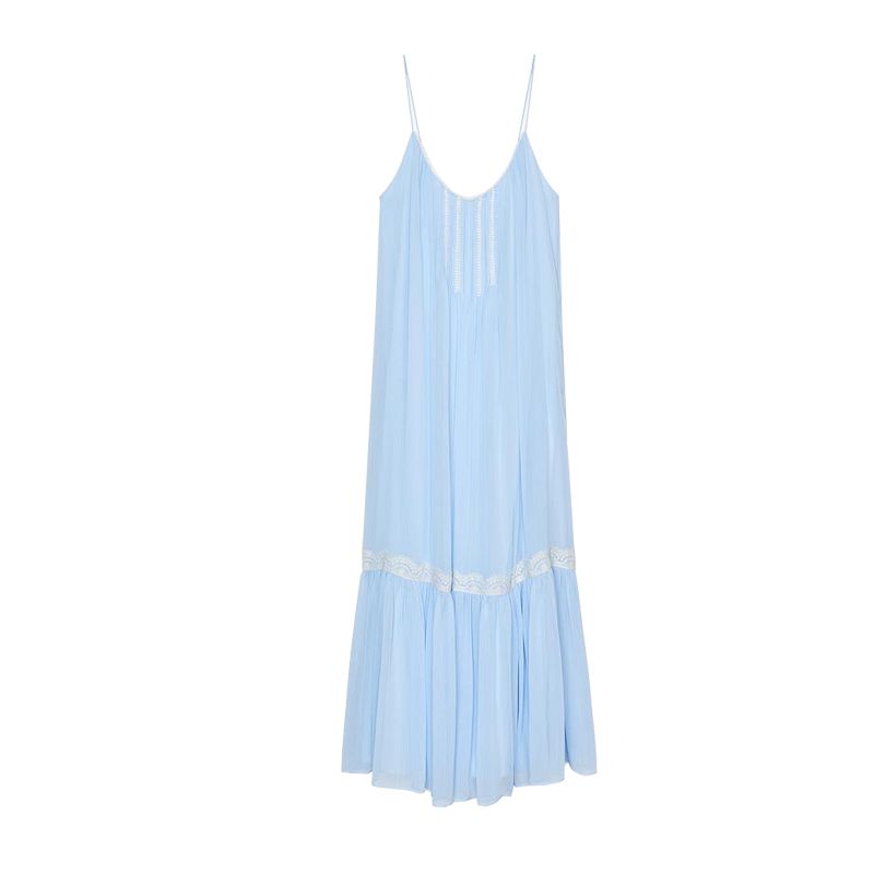 Summer Women s Clothing Contrast Color Stitching Lace Decorative Band Lining V Neck Camisole Vertical Dress 3064334 Sky Blue L
Summer Women s Clothing Contrast Color Stitching Lace Decorative Band Lining V Neck Camisole Vertical Dress 3064334 Sky Blue L