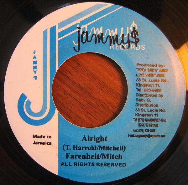 7inch Record FARENHEIT / MITCH - Alright NONE Jammy s Records Jamaica Reggae, Ska & Dub Used
7inch Record FARENHEIT / MITCH - Alright NONE Jammy s Records Jamaica Reggae, Ska & Dub Used