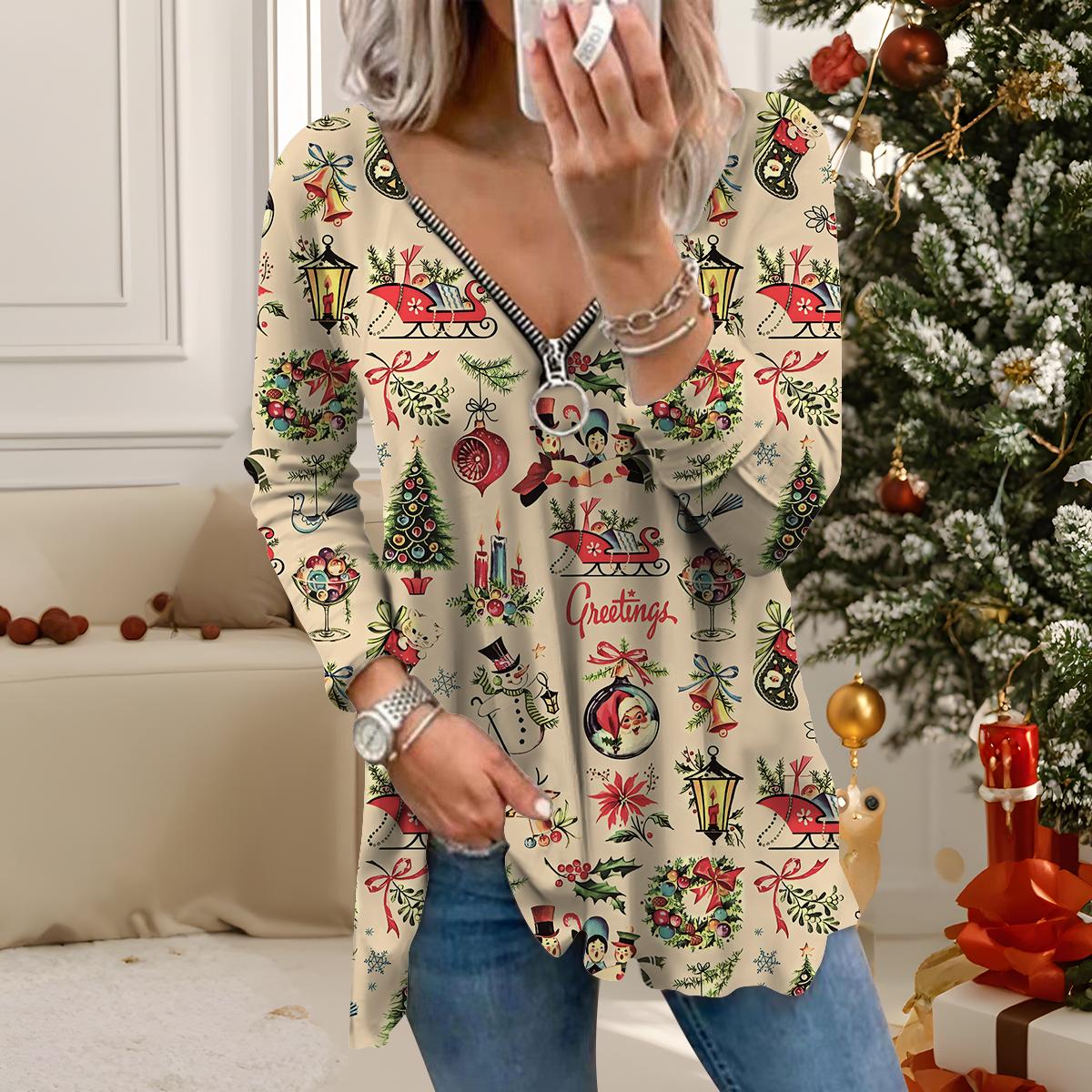 Женские осенние рождественские футболки с длинным рукавом с принтом, свободные, с V-образным вырезом, больших размеров, топы, удобная блузка 8XL жёлтый
Женские осенние рождественские футболки с длинным рукавом с принтом, свободные, с V-образным вырезом, больших размеров, топы, удобная блузка 8XL жёлтый